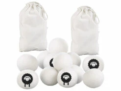 12 Balles De Séchage Réutilisables En Laine Ø 7 cm