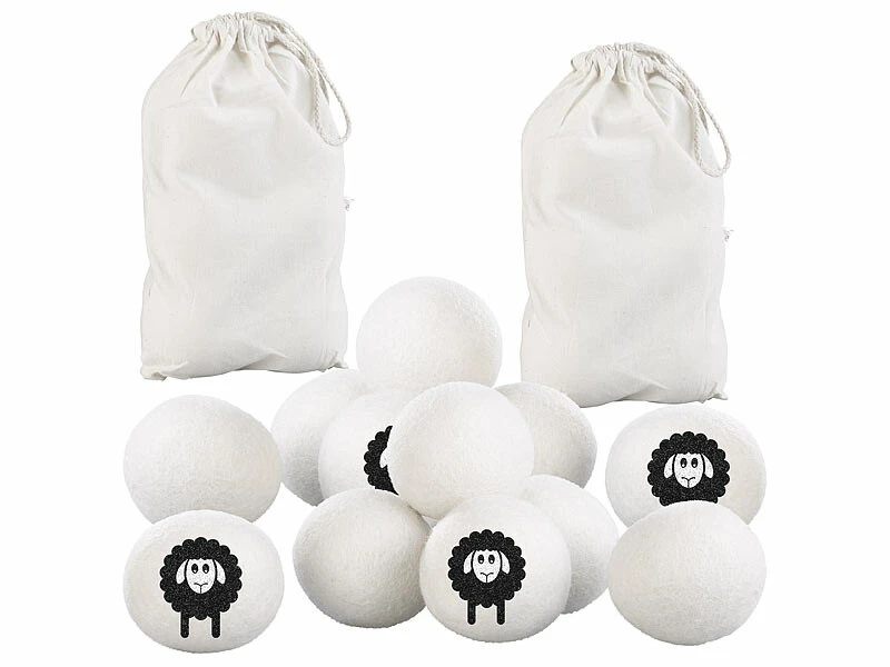 12 Balles De Séchage Réutilisables En Laine Ø 7 cm 3 12 Balles De Séchage Réutilisables En Laine Ø 7 cm