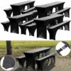 12 Housses élastiques Pour Tables Et Bancs - Coloris Anthracite -Maison Produit Magasin 12 housses elastiques pour tables et bancs coloris anthracite ref ZX6367 2