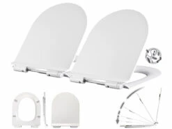 2 Abattants De WC Universels En D Avec Frein De Chute