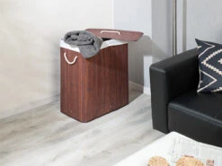2 Corbeilles à Linge En Bambou De 100 L - Brun Foncé 19 2 Corbeilles à Linge En Bambou De 100 L - Brun Foncé -Maison Produit Magasin 2 corbeilles a linge en bambou de 100 l ref NC9595 3