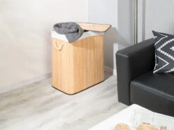 2 Corbeilles à Linge En Bambou Naturel De 100 L -Maison Produit Magasin 2 corbeilles a linge en bambou naturel de 100 l ref NC9660 4