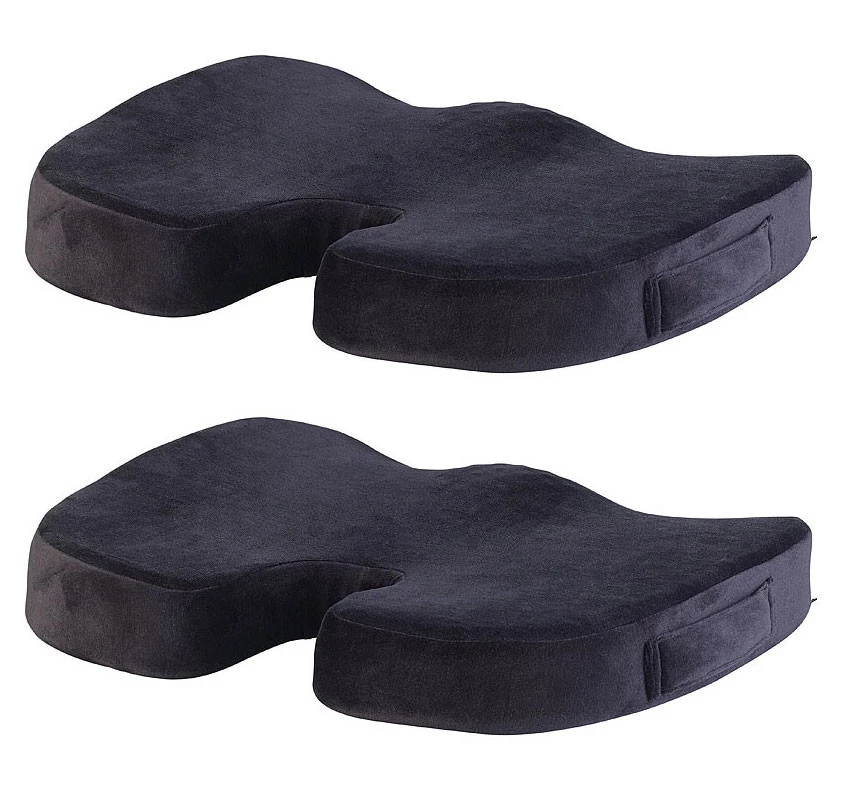 2 Coussins D'assise à Mémoire De Forme Avec Gel Et Revêtement Antidérapant 3 2 Coussins D'assise à Mémoire De Forme Avec Gel Et Revêtement Antidérapant