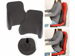 2 Coussins Ergonomiques Dorsaux En Mousse à Mémoire De Forme