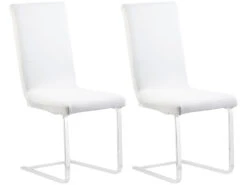 2 housses De Chaise Extensibles Et écologiques - Blanc