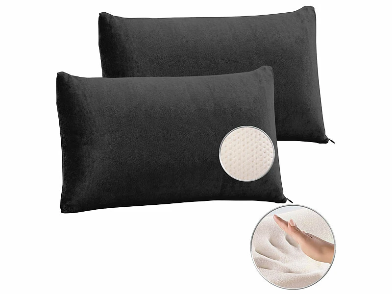 2 Oreillers En Mousse à Mémoire De Forme Avec Housse Thermorégulatrice 3 2 Oreillers En Mousse à Mémoire De Forme Avec Housse Thermorégulatrice