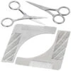 2 Peignes à Barbe Et Traceur De Contours Avec Ciseaux -Maison Produit Magasin 2 peignes a barbe et traceur de contours avec ciseaux ref NC9518 1