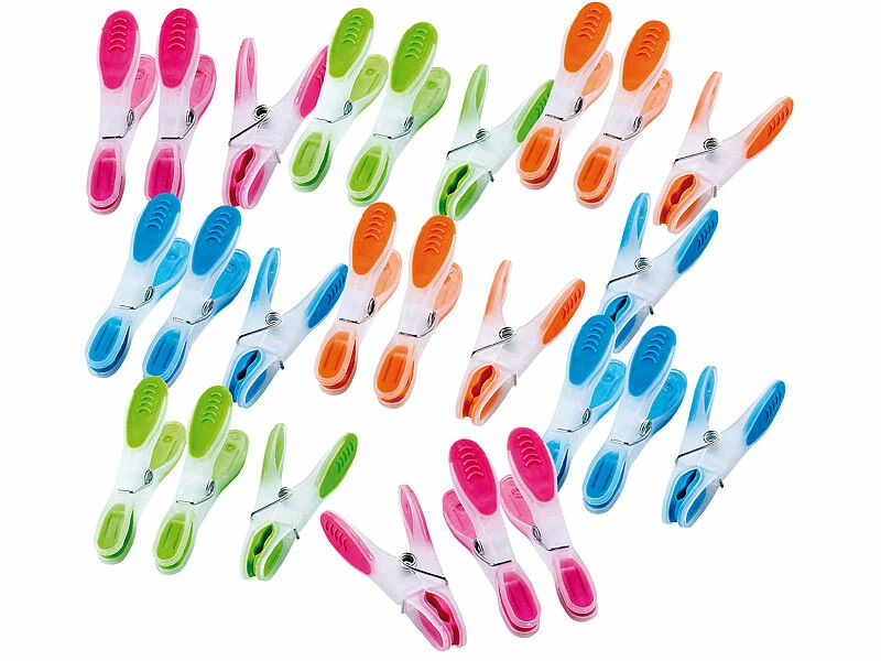 Pearl 25 Pinces à Linge "soft Grip" - 4 Couleurs 3 Pearl 25 Pinces à Linge "soft Grip" - 4 Couleurs
