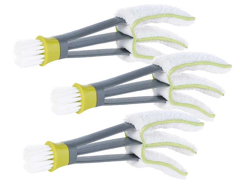 Pearl 3 Brosses Nettoyantes Pour Stores Vénitiens Avec Chiffon Microfibres 3 Pearl 3 Brosses Nettoyantes Pour Stores Vénitiens Avec Chiffon Microfibres