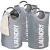 3 Sacs à Linge 65 L Avec Poignées - Gris Anthracite -Maison Produit Magasin 3 sacs a linge 65 l avec poignees gris anthracite ref NX1965 1
