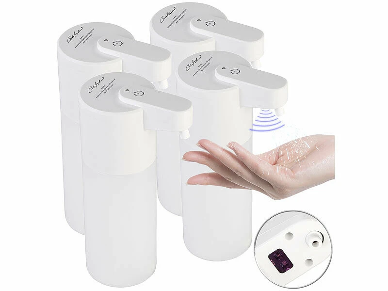 4 Distributeurs De Désinfectant Sans Fil 500 ml Avec Capteur Infrarouge 4 4 Distributeurs De Désinfectant Sans Fil 500 ml Avec Capteur Infrarouge – Image 2