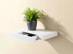 4 Étagères Murales Avec Tiroir Secret - Blanc 11 4 Étagères Murales Avec Tiroir Secret - Blanc -Maison Produit Magasin 4 etageres murales avec tiroir secret blanc ref KT9883 1