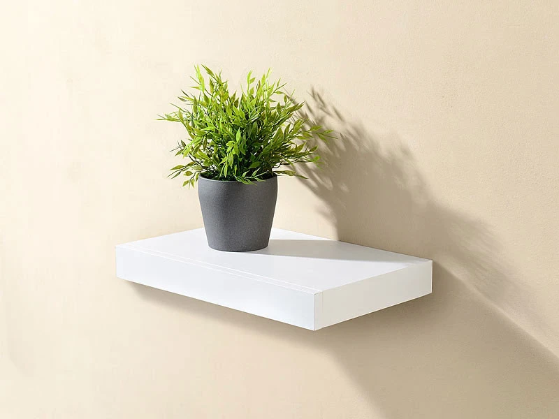 4 Étagères Murales Avec Tiroir Secret - Blanc 5 4 Étagères Murales Avec Tiroir Secret - Blanc – Image 3