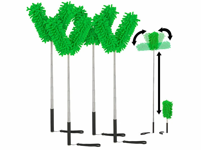 4 Plumeaux Télescopiques Avec 2 têtes 3 4 Plumeaux Télescopiques Avec 2 têtes