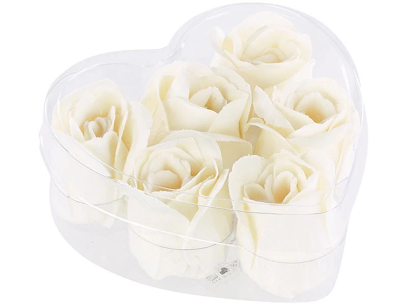 Pearl 6 Savons En Forme De Roses Blanches Avec Un Coffret Cadeau 3 Pearl 6 Savons En Forme De Roses Blanches Avec Un Coffret Cadeau