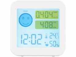 Appareil De Mesure COVT/CO2 Avec Horloge Et Thermomètre -Maison Produit Magasin appareil de mesure covt co avec horloge et thermometre ref NX4799 2 1