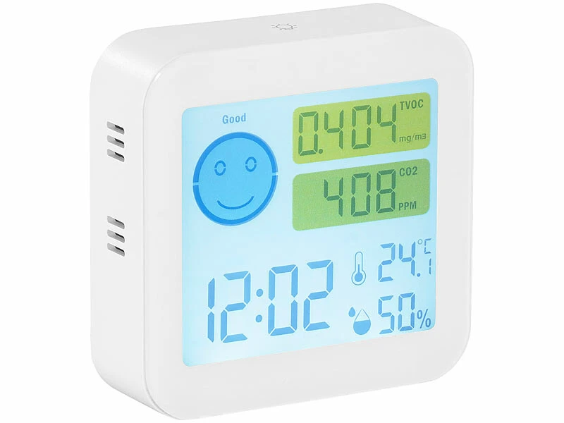 2 Appareils De Mesure COVT/CO2 Avec Horloge Et Thermomètre 4 2 Appareils De Mesure COVT/CO2 Avec Horloge Et Thermomètre – Image 2