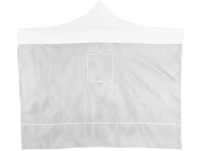 Paroi Latérale Pour Pavillon Pliant, Avec Fenêtre Velcro, Blanc 5 Paroi Latérale Pour Pavillon Pliant, Avec Fenêtre Velcro, Blanc – Image 3
