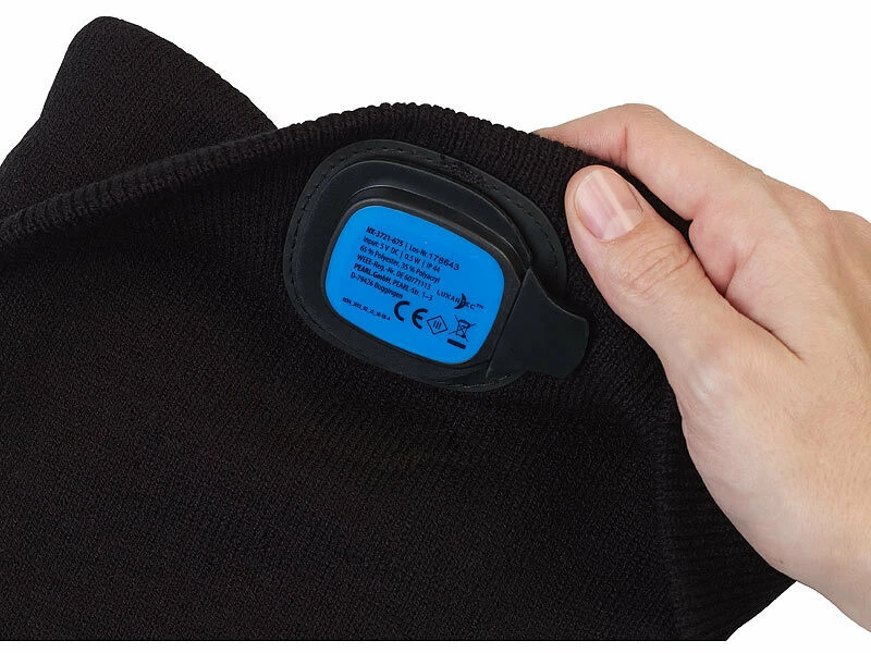 Bonnet à LED Avant Et Arrière - Noir 6 Bonnet à LED Avant Et Arrière - Noir – Image 4