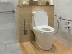 4 Brosses Pour WC En Silicone - Coloris Noir -Maison Produit Magasin brosse pour wc en silicone blanc gris ref ZX6187 4 1