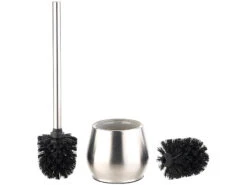 Brosse WC Et Support En Acier Inoxydable Et Verre WG-80