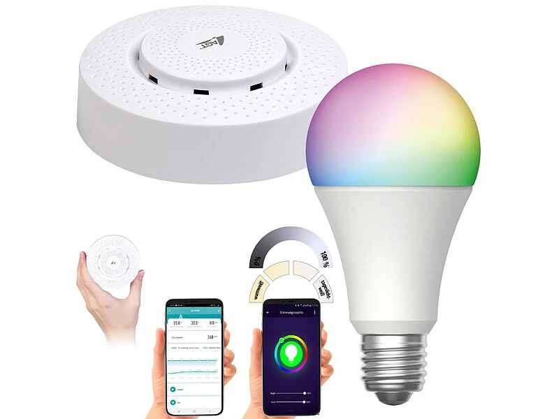 Capteur De Qualité De L’air 5 En 1, Enregistreur De Données, Ampoule Connectée 3 Capteur De Qualité De L’air 5 En 1, Enregistreur De Données, Ampoule Connectée
