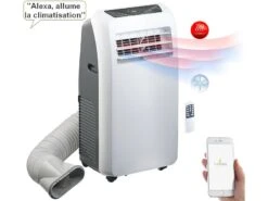 Climatiseur Mobile Réversible 12000 BTU/h, 3500 W, Compatible Commandes Vocales