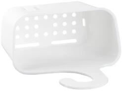 2 Corbeilles De Douche Extensible Avec Crochet, 1 Blanc Et 1 Gris -Maison Produit Magasin corbeille de douche extensible avec crochet coloris blanc ref NX7876 4 1