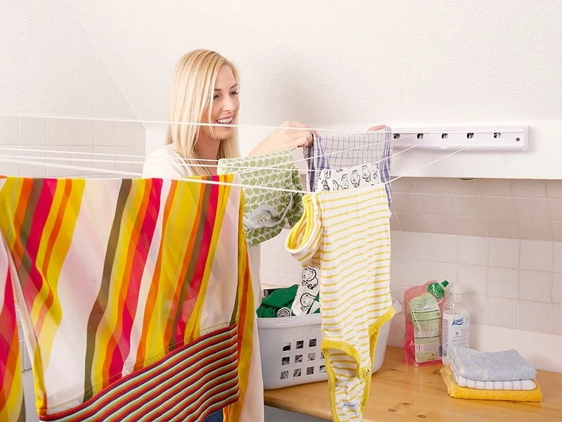 Corde à Linge Rétractable - 5 Cordes 5 Corde à Linge Rétractable - 5 Cordes – Image 3