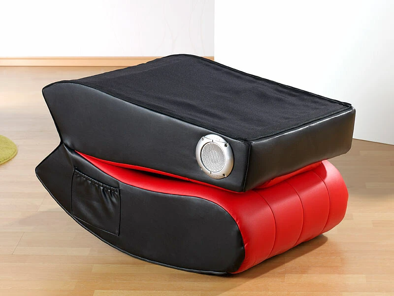 Fauteuil Avec Hauts-parleurs Intégrés - Noir / Rouge 4 Fauteuil Avec Hauts-parleurs Intégrés - Noir / Rouge – Image 2