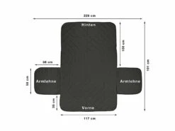 Housse De Protection Réversible Pour Canapé 2 Places, Coloris Gris/noir 16 Housse De Protection Réversible Pour Canapé 2 Places, Coloris Gris/noir -Maison Produit Magasin housse de protection reversible pour canape 2 places coloris gris noir ref ZX6252 1