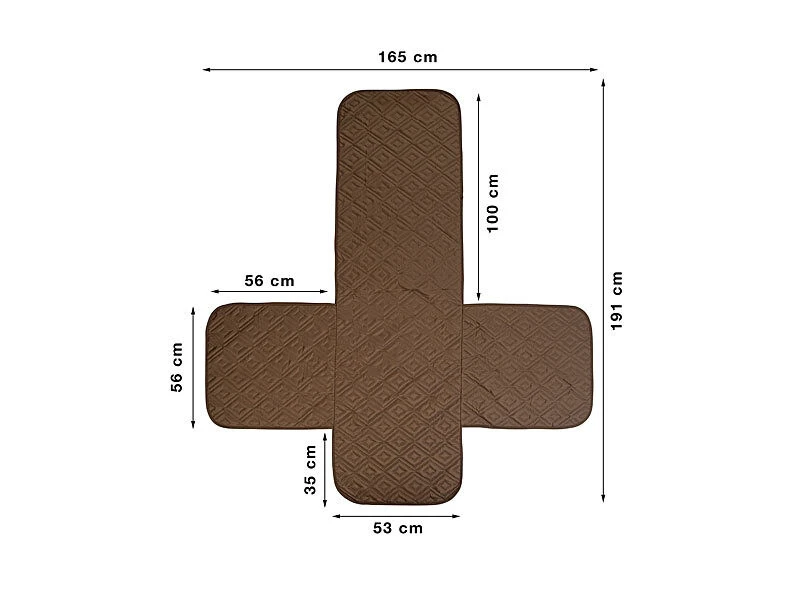 Housse De Protection Réversible Pour Fauteuil, Coloris Beige/marron 10 Housse De Protection Réversible Pour Fauteuil, Coloris Beige/marron – Image 8