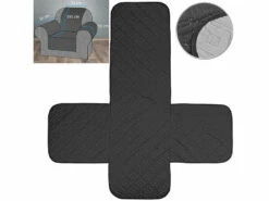 Housse De Protection Réversible Pour Fauteuil, Coloris Gris/noir