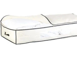 Housse De Rangement 86 L Pour Dessous De Lit Avec Fenêtre Transparente - Beige -Maison Produit Magasin housse de rangement 86 l pour dessous de lit avec fenetre transparente beige ref NX3939 2