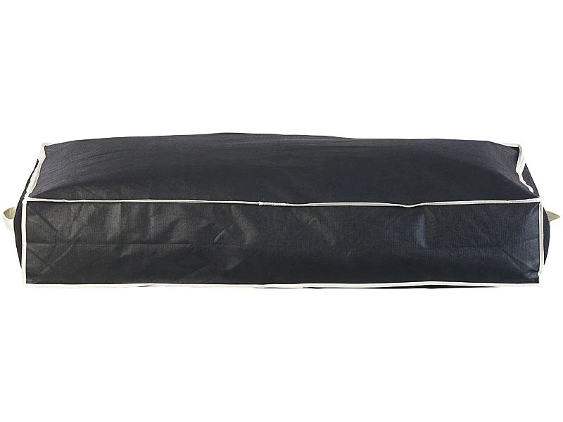 4 Housses De Rangement 86 L Pour Dessous De Lit Avec Fenêtre Transparente - Noir 7 4 Housses De Rangement 86 L Pour Dessous De Lit Avec Fenêtre Transparente - Noir – Image 5