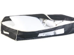 2 Housses De Rangement 86 L Pour Dessous De Lit Avec Fenêtre Transparente - Noir -Maison Produit Magasin housse de rangement 86 l pour dessous de lit avec fenetre transparente noir ref NX3956 5