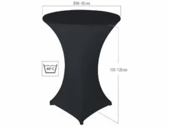2 Housses Extensibles Pour Tables Hautes Mange-debout - Coloris Anthracite -Maison Produit Magasin housse extensible pour table haute mange debout coloris anthracite ref ZX6382 2 1