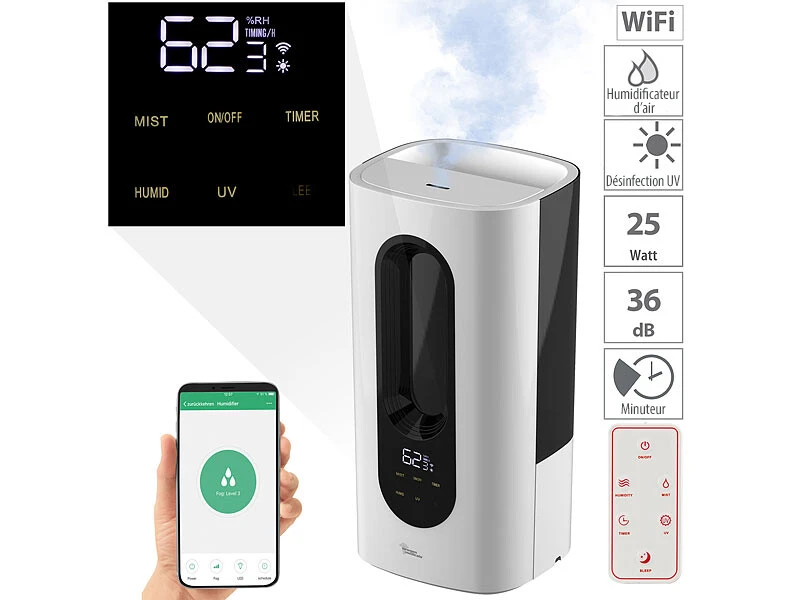 Humidificateur D'air Connecté Avec Désinfection UV LBF-330 3 Humidificateur D'air Connecté Avec Désinfection UV LBF-330