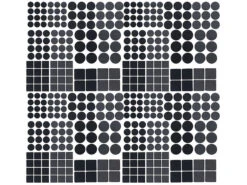 440 Patins Autocollants Pour Meubles - Noir