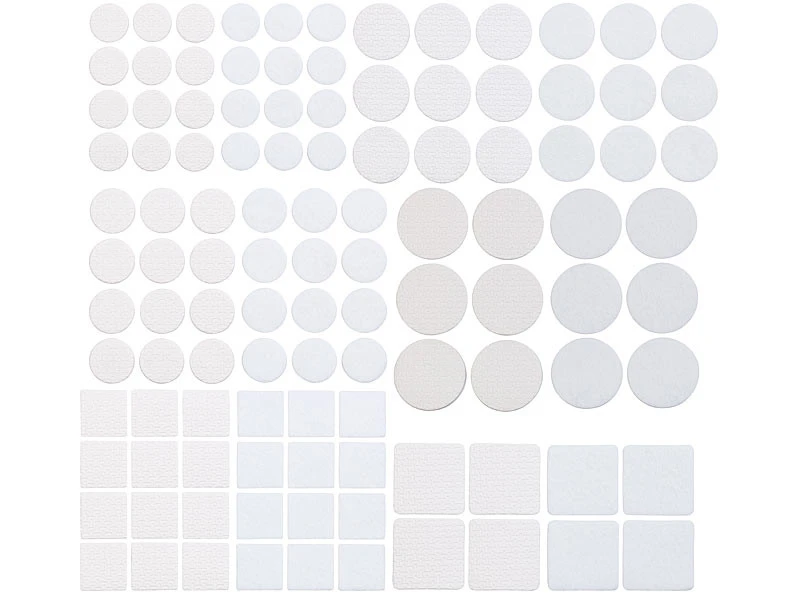 110 Patins Autocollants Pour Meubles - Blanc 3 110 Patins Autocollants Pour Meubles - Blanc