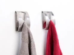 4 Porte-serviettes Adhésifs En Acier Inoxydable -Maison Produit Magasin lot de 2 porte serviettes adhesifs en acier inoxydable ref NX7580 2 2