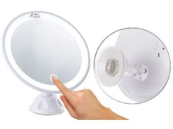 Miroir Cosmétique à éclairage LED Et Grossissement 5x - À Ventouse -Maison Produit Magasin miroir cosmetique a eclairage led et grossissement 5x a ventouse ref NX5553 3