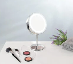 Miroir Grossissant Lumineux LED Double Face - À Pied -Maison Produit Magasin miroir grossissant lumineux led double face a pied ref NX5799 3