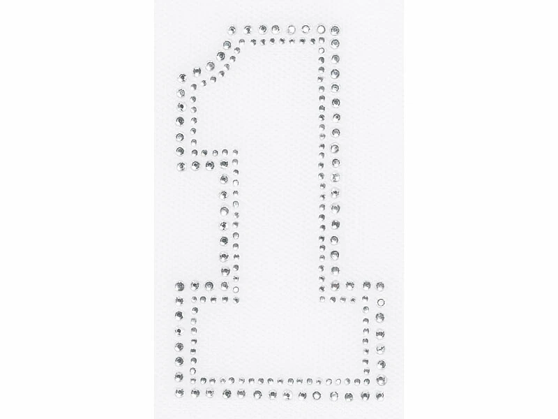 Motif ''1'' Pour Vêtements 57 X 100 Mm 3 Motif ''1'' Pour Vêtements 57 X 100 Mm