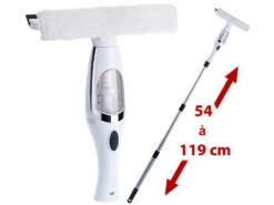 Nettoyeur De Vitres Avec Manche Télescopique Et Vaporisateur