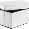 Pouf De Rangement Blanc -Maison Produit Magasin pouf de rangement blanc ref NC7210 1