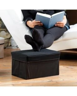 Pouf De Rangement Blanc -Maison Produit Magasin pouf de rangement blanc ref NC7210 3