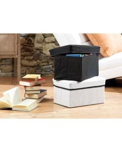 Pouf De Rangement Blanc -Maison Produit Magasin pouf de rangement blanc ref NC7210 4