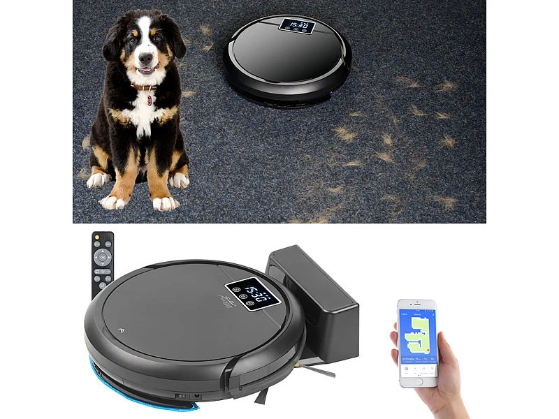 Robot Aspirateur Avec Réservoir D'eau PCR-3000 13 Robot Aspirateur Avec Réservoir D'eau PCR-3000 – Image 11