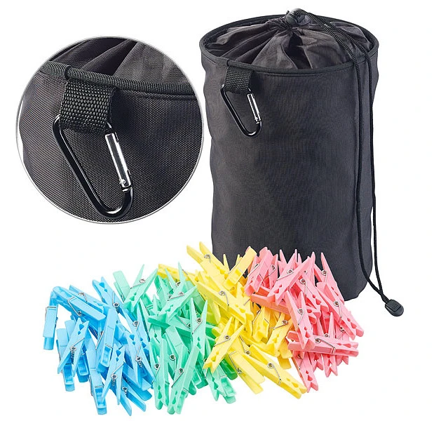 Pearl 100 Pinces à Linge Dans Un Sac Avec Mousqueton 3 Pearl 100 Pinces à Linge Dans Un Sac Avec Mousqueton